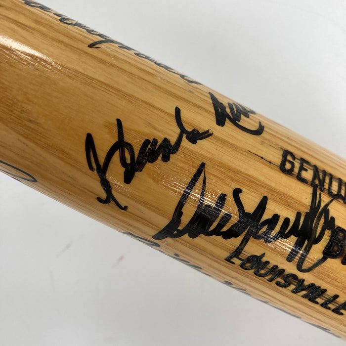 Hank Aaron Eddie Mathews Willie Stargell Gary Carter HOF Signed Baseball Bat JSA