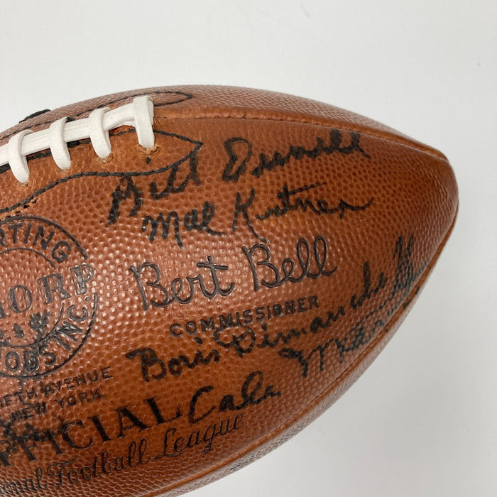 1947 Chicago Cardinals NFL Champions Team Signed Game Football JSA COA