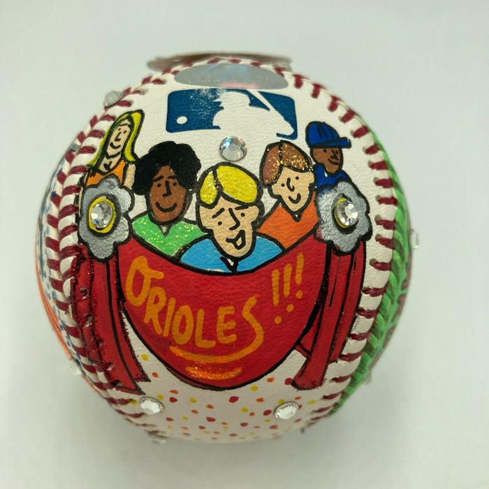 Cal Ripken Jr. Signed Charles Fazzino Hand Painted Pop Art Baseball Steiner COA