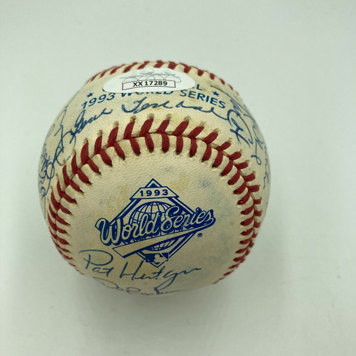 1993 Toronto Blue Jays World Series Champs Team Signed Baseball JSA COA