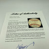 Mickey Mantle Joe DiMaggio Satchel Paige Yankees HOF Day Signed Baseball PSA DNA