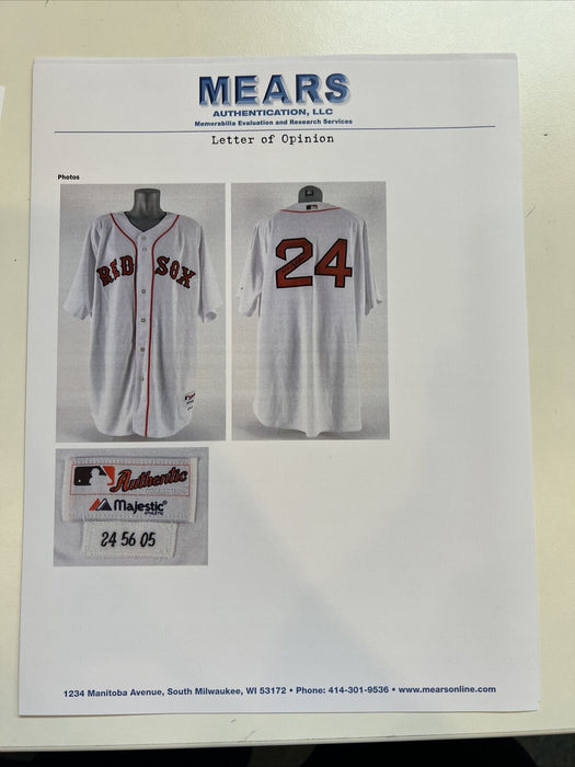 Manny Ramirez Signed Game Used 2005 Boston Red Sox Jersey With JSA & MEARS COA