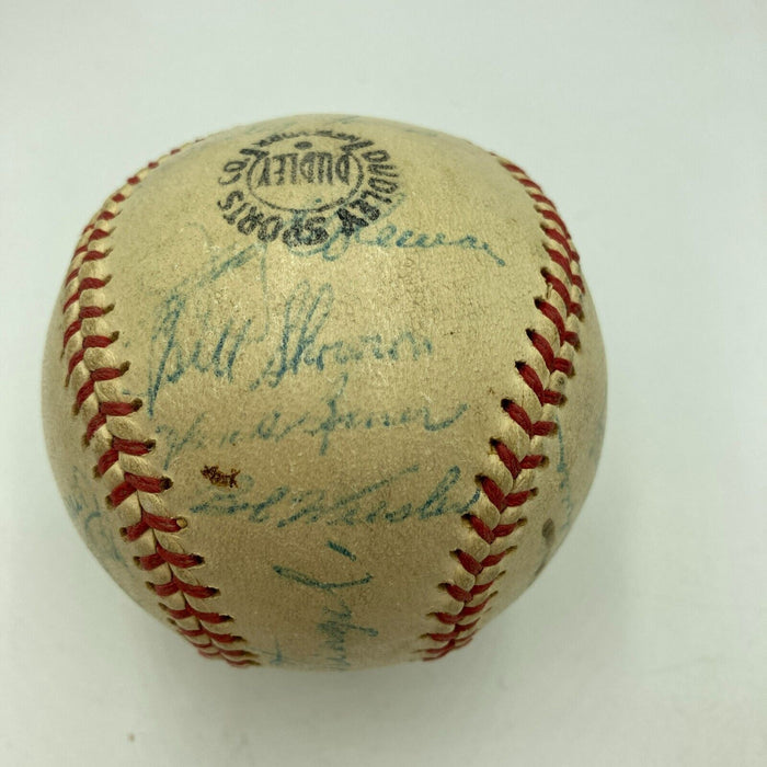 1955 New York Yankees American League Champs Team Signed Baseball JSA COA