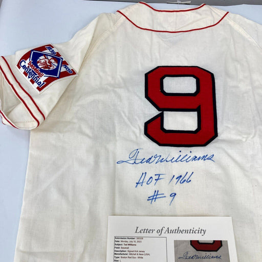 The Finest Ted Williams "Hall Of  Fame 1966 #9" Signed Boston Red Sox Jersey JSA