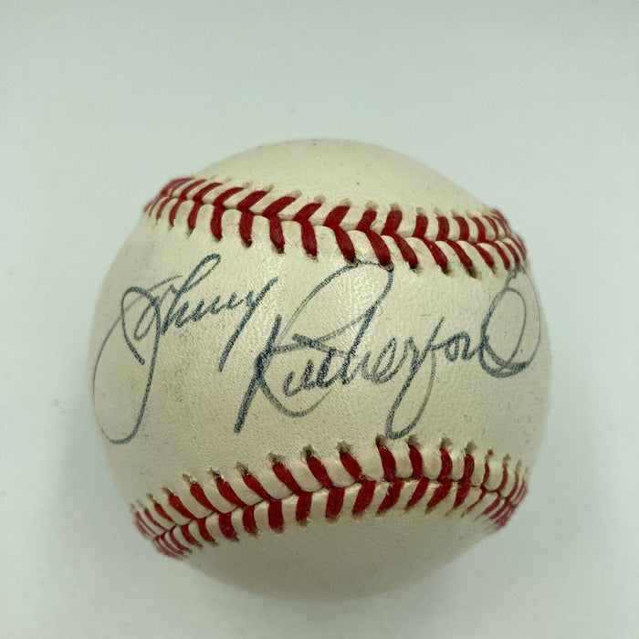Johnny Rutherford Signed Autographed MLB Baseball Drag Racing JSA COA