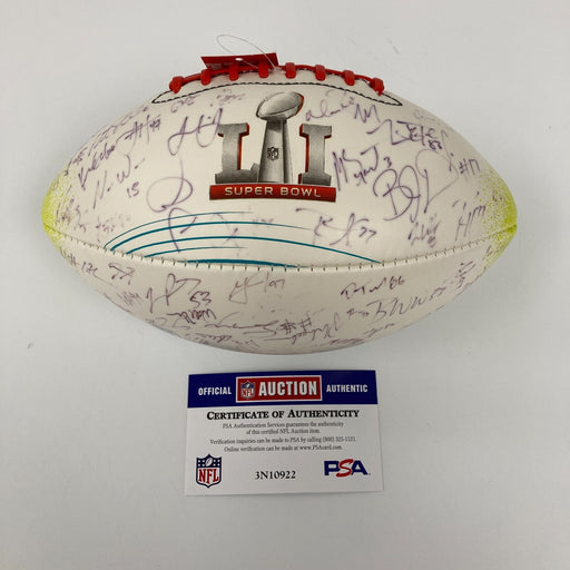 2017 Atlanta Falcons NFC Champs Team Signed Super Bowl LI Football PSA DNA COA