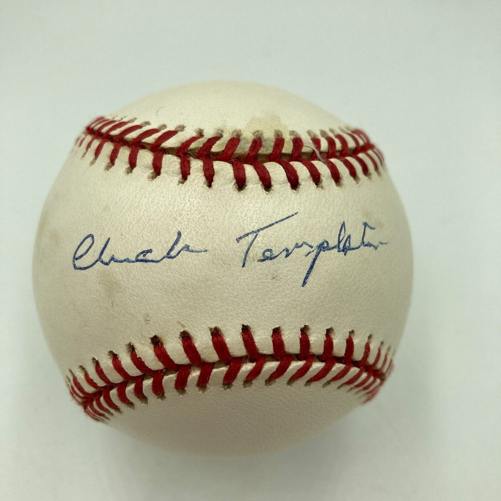 Chuck Templeton Single Signed National League Baseball 1955 Brooklyn Dodgers JSA