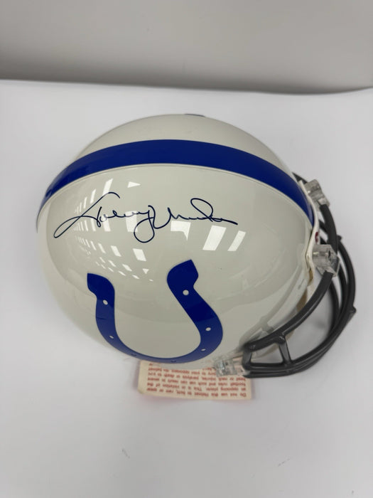 Johnny Unitas Signed Baltimore Colts Riddell Full Size Helmet Beckett COA