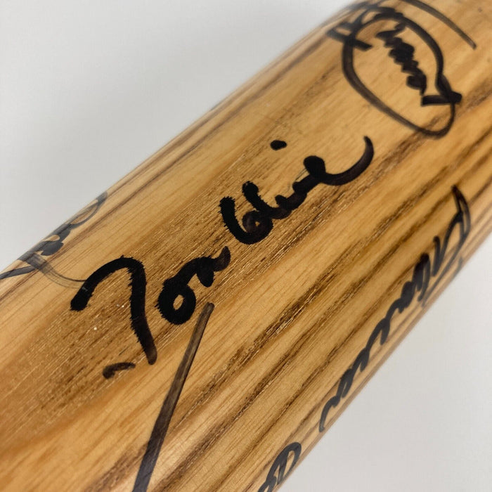 1993 Atlanta Braves Team Signed Bat John Smoltz Tom Glavine Deion Sanders JSA