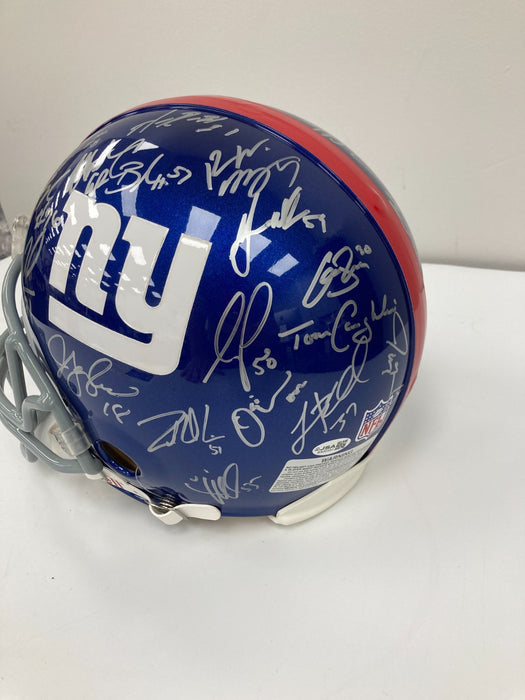 2007 New York Giants Super Bowl Champs Team Signed Full Size Helmet JSA COA