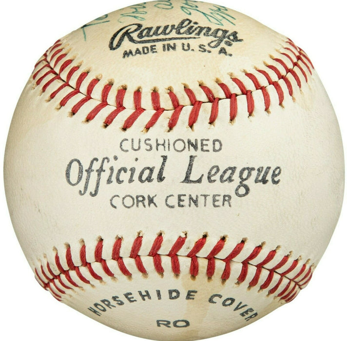 Beautiful Wahoo Sam Crawford Single Signed Baseball PSA DNA COA