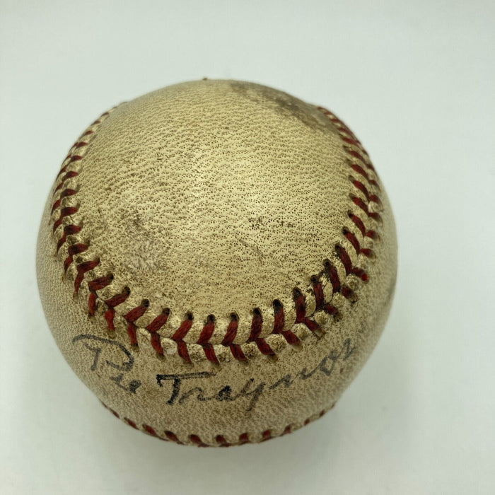 Pie Traynor Single Signed Official National League Baseball JSA COA