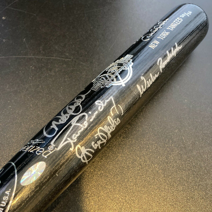 Beautiful Derek Jeter Don Mattingly Yankees Captains (5) Signed Bat JSA  COA