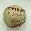 Rare Babe Herman Single Signed National League Feeney Baseball JSA Sticker