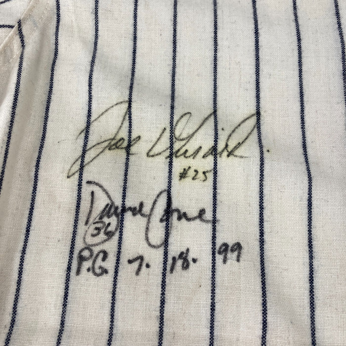 New York Yankees Perfect Game Signed Jersey Larsen Wells Cone Yogi Berra Beckett
