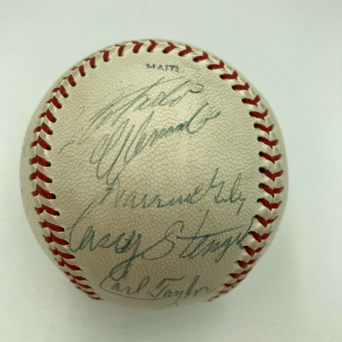 Roberto Clemente Sam Rice Joe Medwick Goose Goslin 1950s HOF Signed Baseball JSA