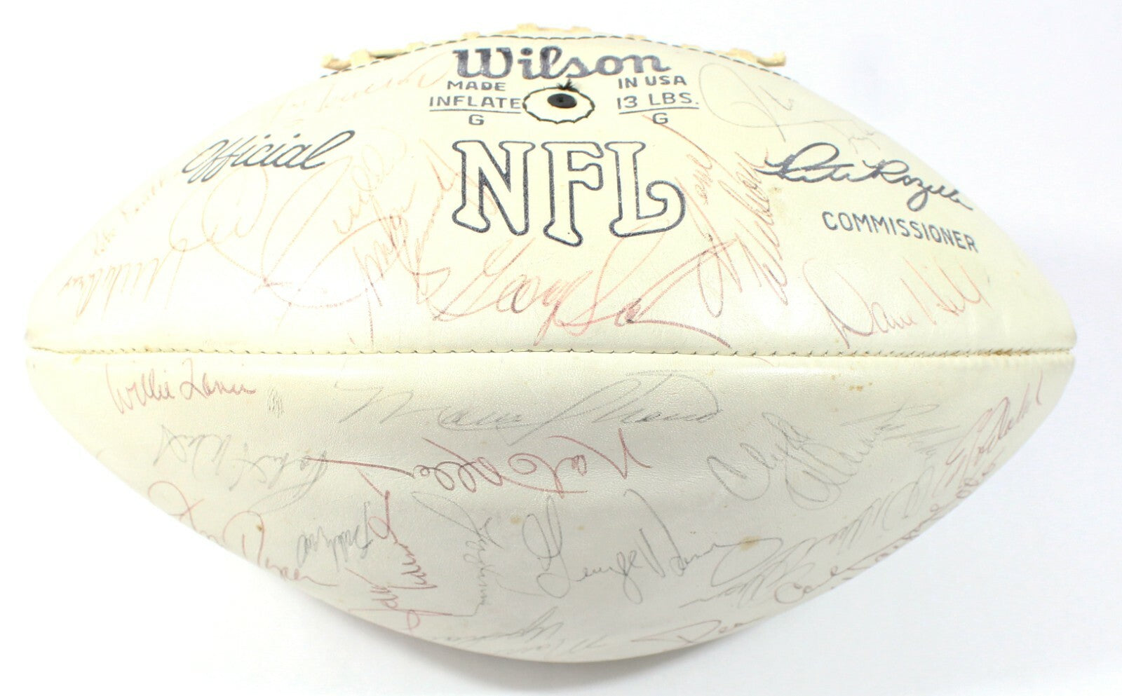 1973 Kansas City Chiefs Team-Signed Football 44 Signatures JSA COA
