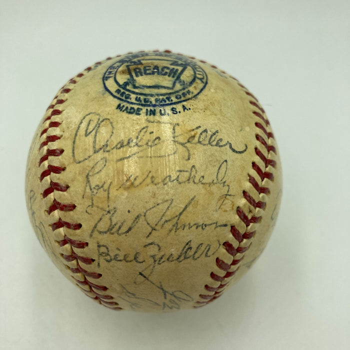 1943 New York Yankees World Series Champs Team Signed AL Baseball JSA COA