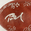 2004 New England Patriots Super Bowl Champs Team Signed Football Tom Brady JSA