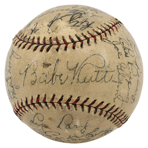 Babe Ruth & Lou Gehrig 1933 New York Yankees Team Signed Baseball JSA COA