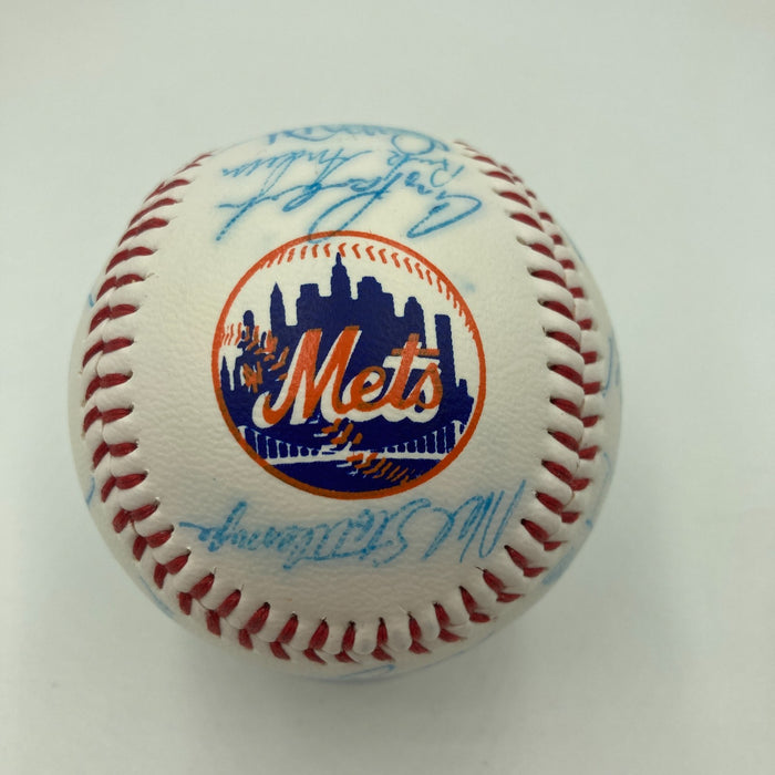 Vintage 1986 New York Mets World Series Champs Team Signed Baseball JSA COA
