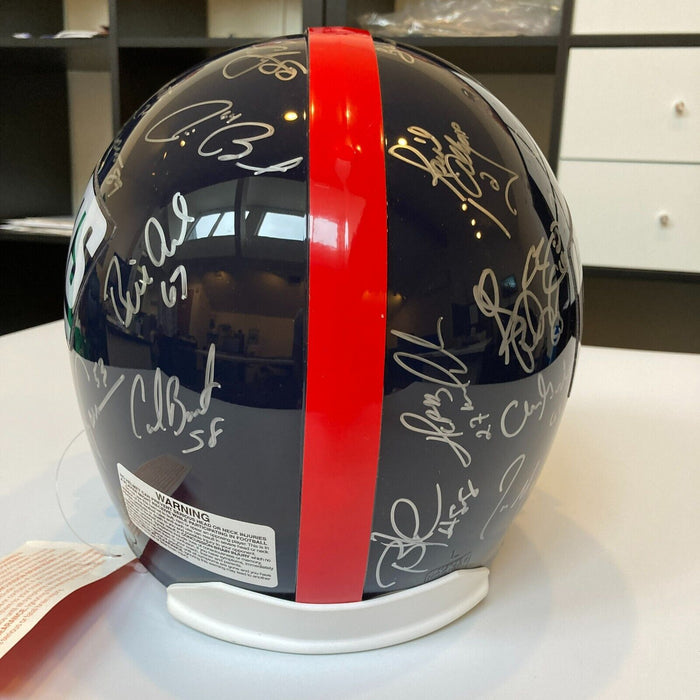 1986 New York Giants Super Bowl Champs Team Signed Full Size Helmet Steiner COA