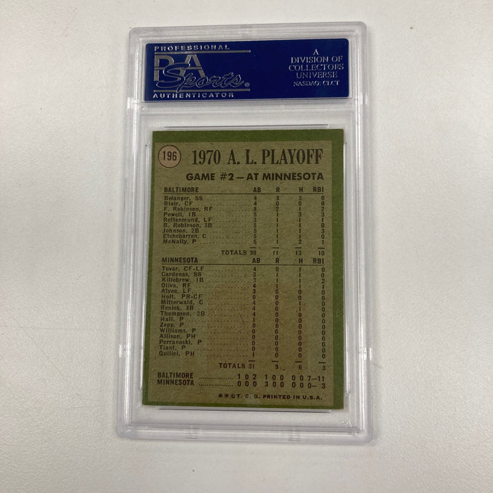 1971 Topps Brooks Robinson Signed Baseball Card Auto PSA DNA