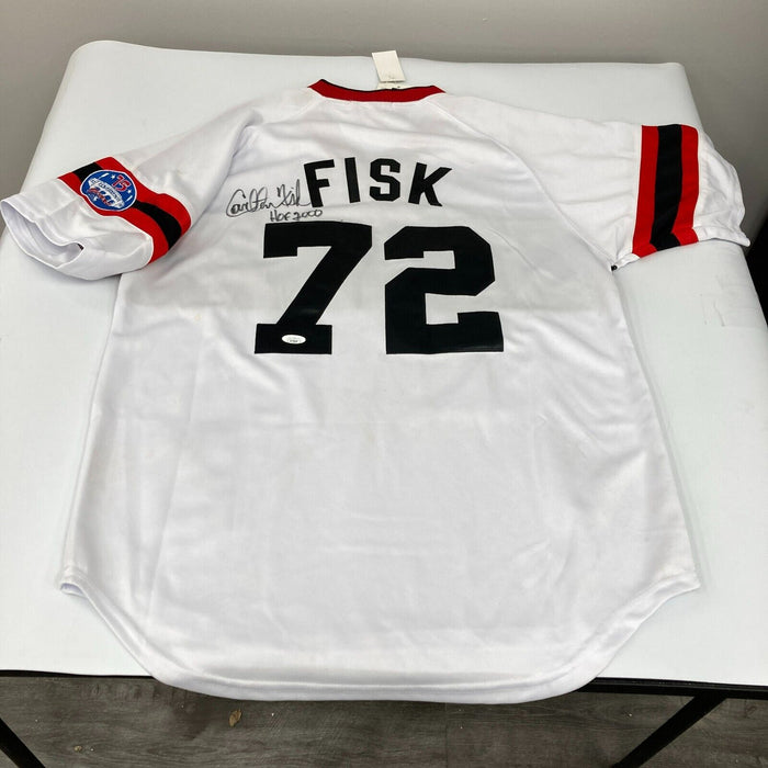 Carlton Fisk HOF 2000 Signed Mitchell & Ness Chicago White Sox Jersey JSA COA