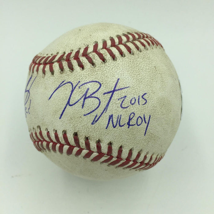 Kris Bryant 2015 ROY & Anthony Rizzo Signed Game Used Baseball MLB Authenticated