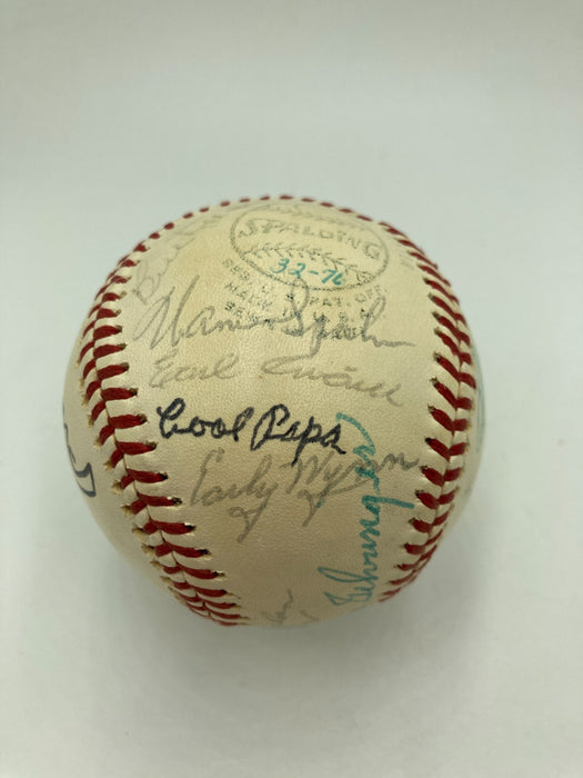 1976 HOF Induction Signed Baseball Lloyd Waner Stan Coveleski Rube Marquard JSA