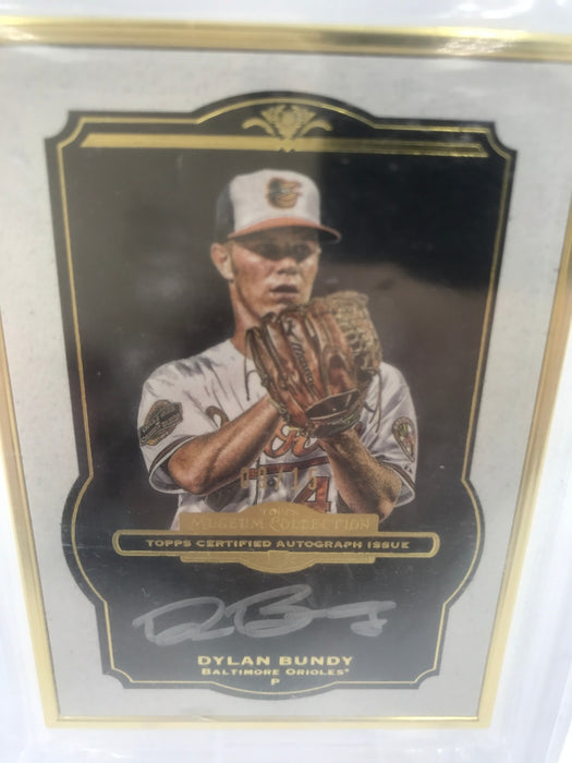 2013 Topps Museum Collection Dylan Bundy Gold Framed Autograph /15 BGS 9.5 10