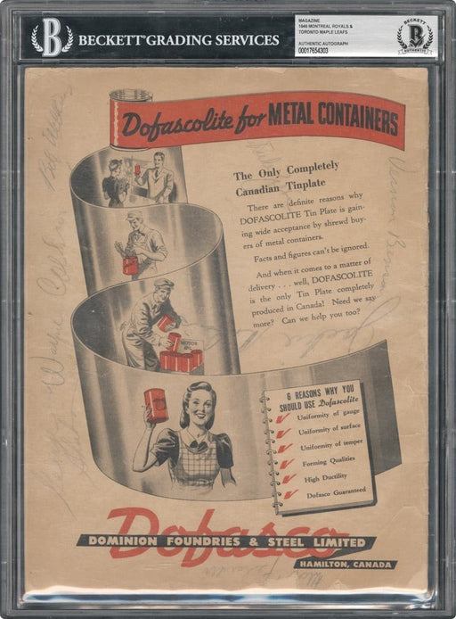 Jackie Robinson Pre Rookie Signed 1946 Montreal Royals Minor League Program BGS