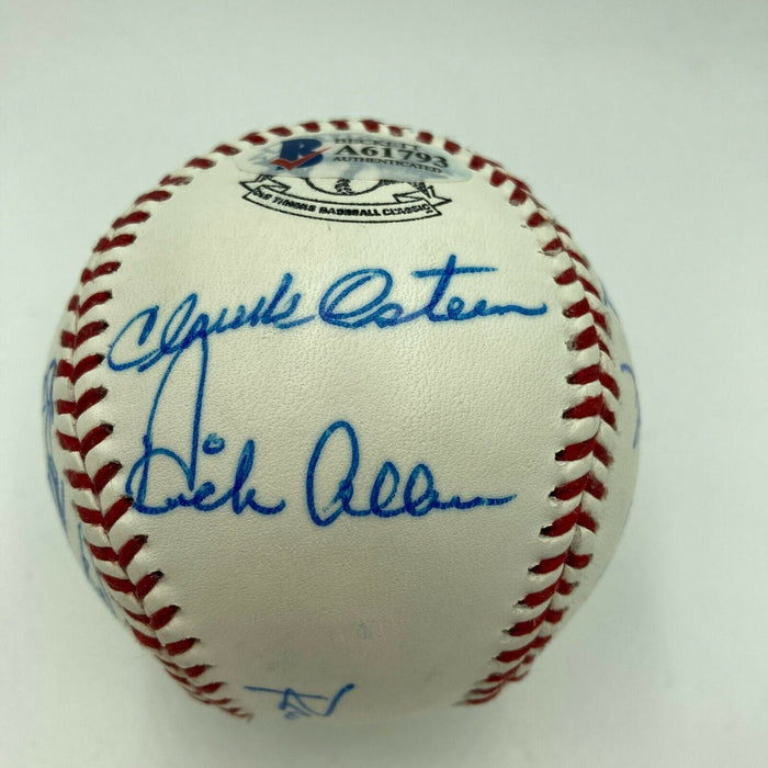 Hall Of Fame Multi Signed Cracker Jack Old Timers Game Baseball Beckett COA