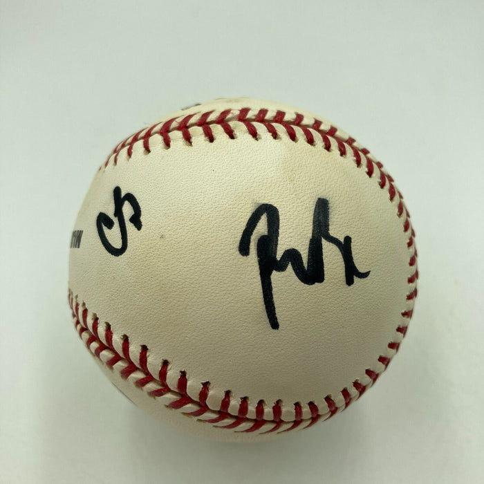 Linkin Park Band Signed Baseball 6 Signatures With Chester Bennington JSA COA