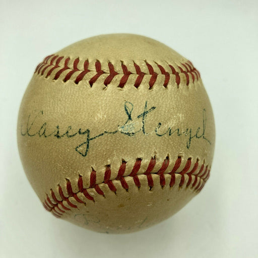 Earliest Known Casey Stengel 1941 Single Signed National League Baseball JSA COA