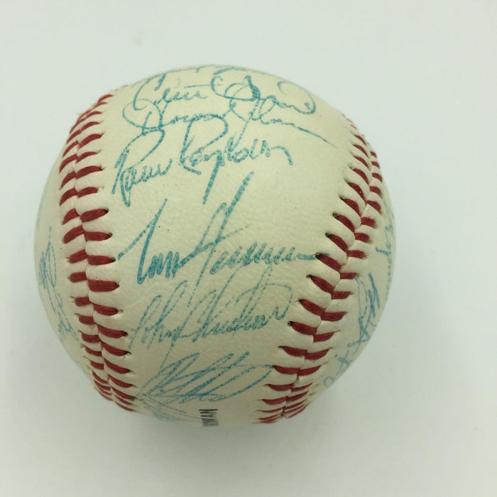 1985 New York Mets Team Signed Baseball 30 Signatures Gary Carter With JSA COA