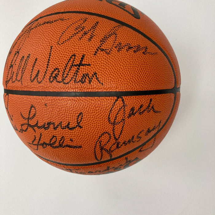 1976-77 Portland Trail Blazers NBA Champs Team Signed Basketball UDA JSA COA