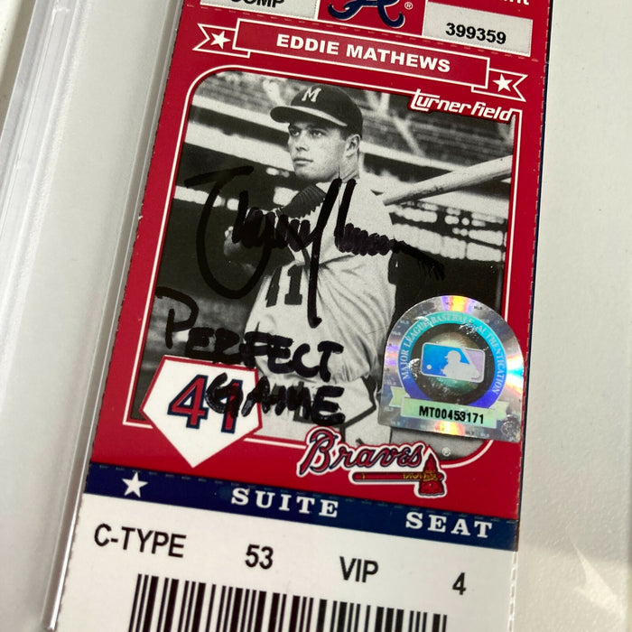 Randy Johnson Signed Inscribed Perfect Game Ticket May 18, 2004 PSA DNA COA