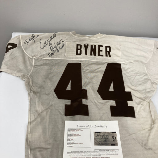 Earnest Byner Signed 1984 Cleveland Browns Game Issued Sand-Knit Jersey JSA COA