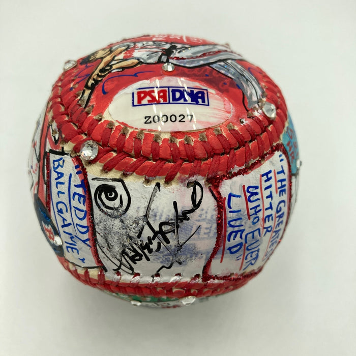 Ted Williams Signed Charles Fazzino Pop Art Baseball PSA DNA RARE