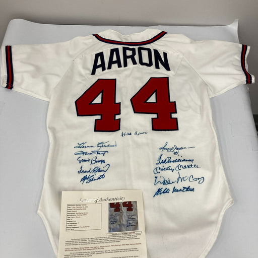 500 Home Run Club Signed Jersey Mickey Mantle Ted Williams Willie Mays JSA