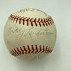 Willie Mays Rube Marquard George Kelly Hall Of Fame Multi Signed Baseball JSA