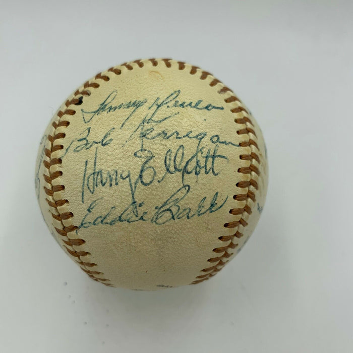 Beautiful 1955 San Diego Padres Team Signed Baseball W/ Ralph Kiner