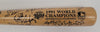 1991 Minnesota Twins World Series Champs Team Signed Baseball Bat Beckett COA