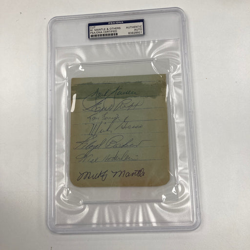 1951 Mickey Mantle Rookie Signed Sheet New York Yankees PSA DNA