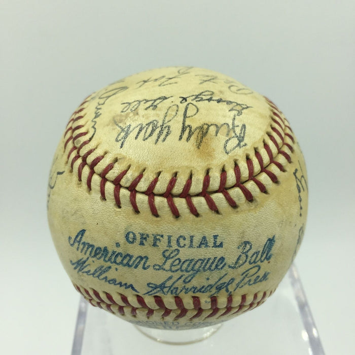 Beautiful 1937 Detroit Tigers Team Signed AL Baseball Hank Greenberg JSA COA