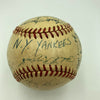 1952 New York Yankees World Series Champs Team Signed Baseball Mickey Mantle JSA