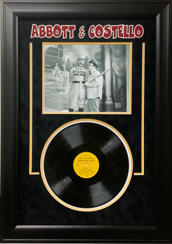 Bud Abbott & Lou Costello Signed Who's On First 1956 LP Record Framed JSA COA