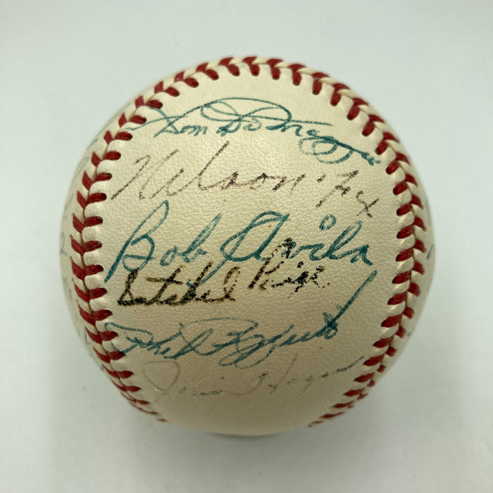 1952 All Star Game Team Signed Baseball Satchel Paige Mickey Mantle JSA COA