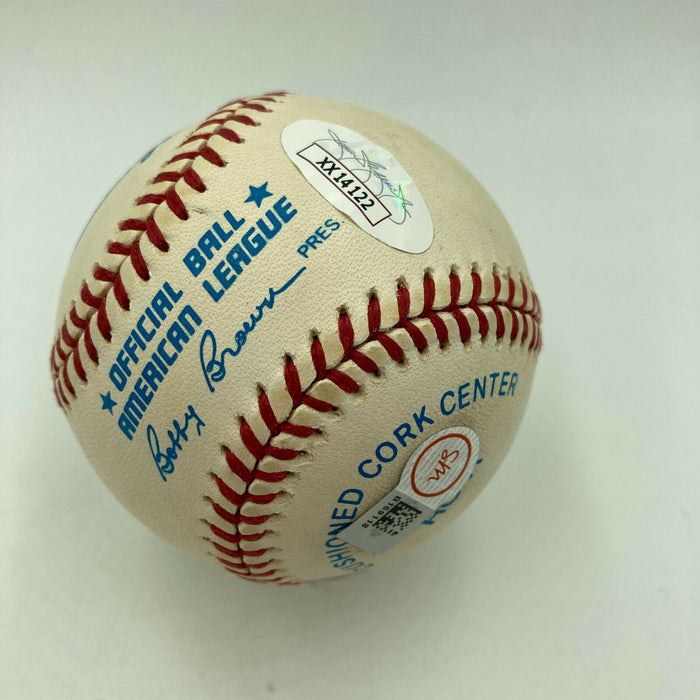 Mickey Mantle No. 7 Signed American League Baseball JSA Graded MINT 9